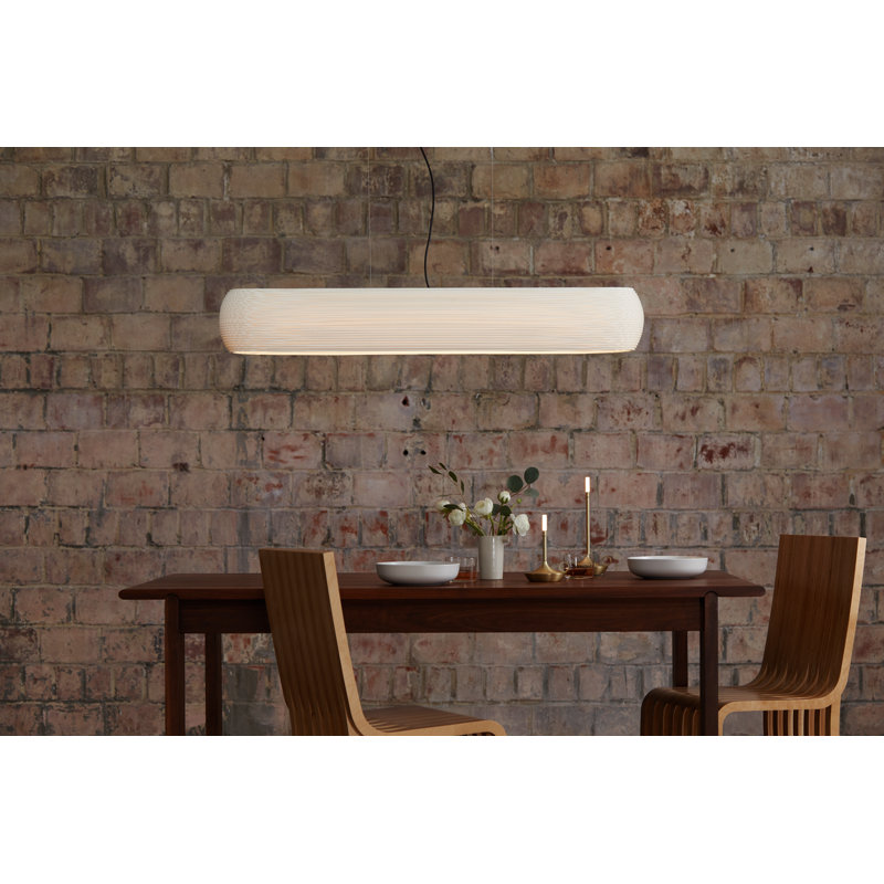Luminaire suspendu linéaire Scraplights Oliv 48, Blanc