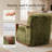 2-Pieces 28.3" Wide Faux Fur Accent Chair,Upholstered Lounge Chair With Curved Wooden Arms,Tight Back & Seat,Armchair For Living Room,Bedroom-123044745