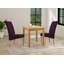 Madelynn Oak Solid Wood Top Metal Base Dining Table