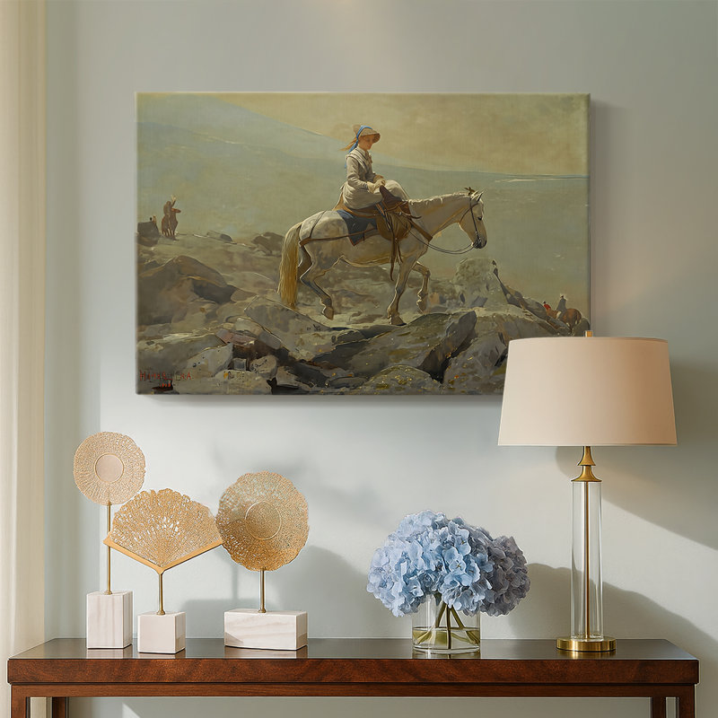 The Bridle Path, White Mountains-Winslow Homer-Toile tendue avec châssis-1868, 24 x 36