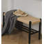 Banc à chaussures scandinave en bois massif tissé à corde-456240947