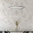 Tania 24-in Integrated LED Pendant Light Height Adjustable ETL Certified Circular Chandelier