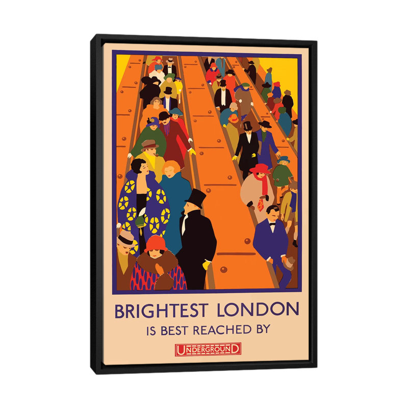 « london souterrain, la plus vive londres », reproduction d’impression sur toile, H 26 po x l 18 po x P 1,5 po, Pas de tapis