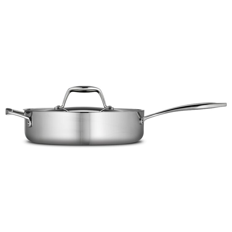 Tramontina Gourmet Tri-Ply Clad 3 Quarts Non-Stick Saute Pan with Lid &  Reviews