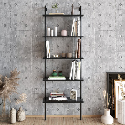 Bibliothèque flottante en métal H 68,5 "x l 23,62" Richawara