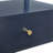 Midnight Blue Wooden Nightstand with One Storage Drawer-1009195088