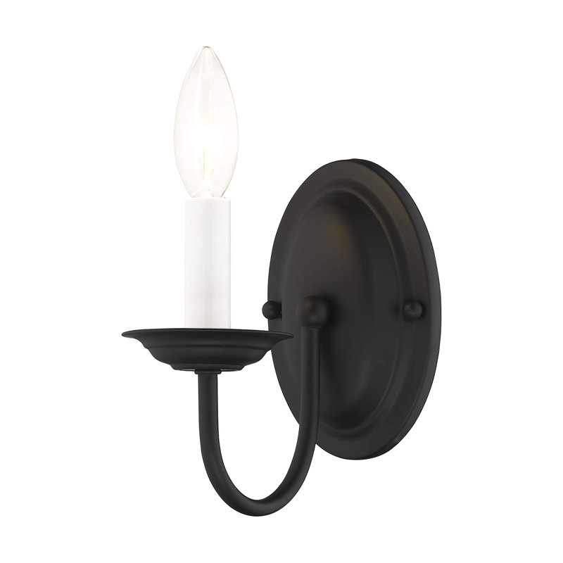 1 Light Black Wall Sconce
