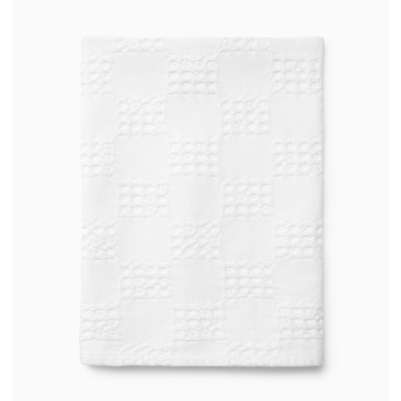 Straccio Cotton Waffle Tea Towel, White