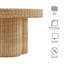 Table basse ronde en rotin naturel 32 pouces Ainsley