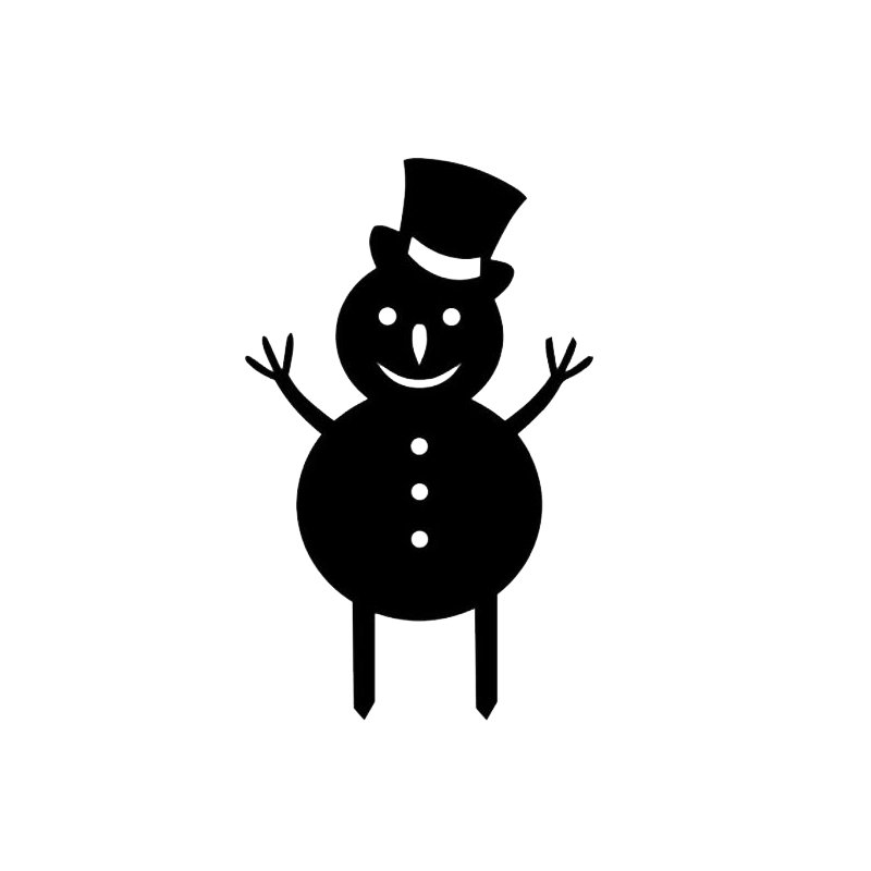 Snowman Stake Wall Décor