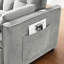 Canapé-lit en velours convertible avec lit escamotable et coussins confortables, canapé 3 en 1 gris réglable
