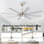 Ventilateur de plafond d'intérieur 64 pi à 8 pales avec pales et contreplaqué standard avec télécommande intégrée à DEL 64 po-2057550328-2057550330