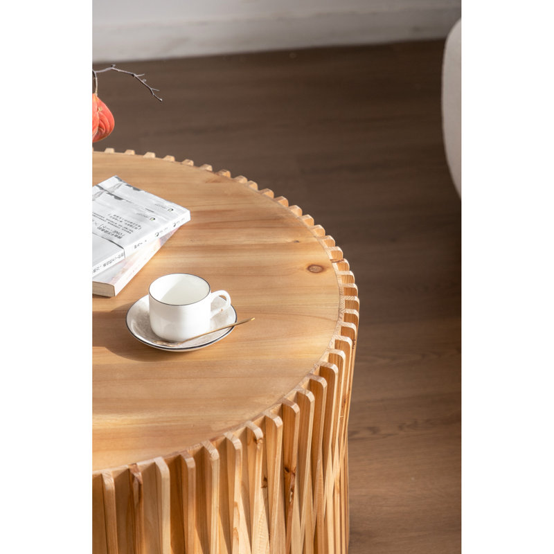 Table de style rétro avec matériaux, processus de nettoyage simple: café rétro texturant vertical de 31,5 po. Bois. Aucun assemblage requis. Nettoyage. Capacité de charge de 110 lb. Idéal pour la vie, le bureau et les repas. Naturel