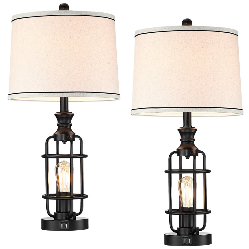 Lampe de table USB en métal Jahnai