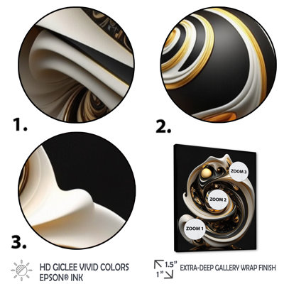 Liquide blanc vitrail V - art abstrait spirales murales pour le salon
