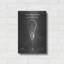 «Incandescent Lamp Blueprint Vernis Chalkboard», art mural en métal-1598626932