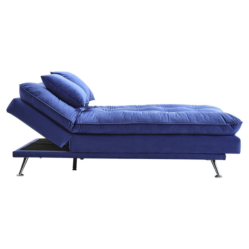 Antiono 2 Seater Cotton Sofa Bed, Navy Blue