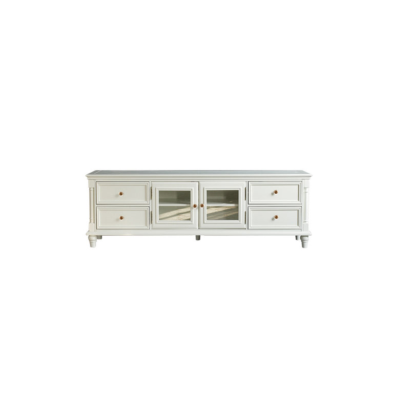 Crédence de rangement American, Blanc, H 22,44 po x l 70,78 po x P 16,93 po