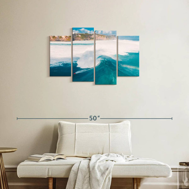 Surf Wave à Bali, H 22 po x l 36 po