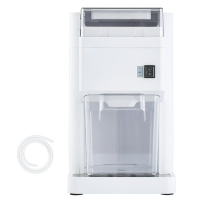 Machine à laver les glaçons commerciale, machine à piler électrique de 1,91 pte / 1,8 l avec moteur de 300 W de qualité supérieure, pales en acier inoxydable, pour mélanger les fruits de mer, faire la fête à la maison, blanc