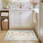 Chinoiserie Vintage Floral Rug Washable Non-slip Beige/Blue-377265316-369111552