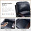 Fauteuil inclinable standard en cuir véritable Hardge-151355065
