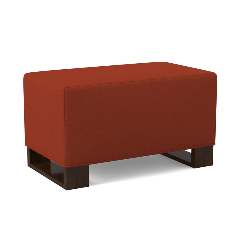 Buttress Ottoman, American Walnut, Margaret Tangelo Polyester Blend