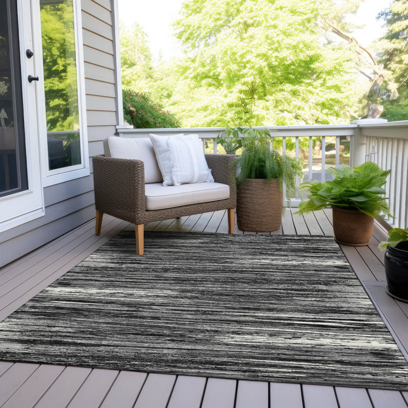 Malek Abstract Indoor / Outdoor Rug, Rectangle 9' x 12'