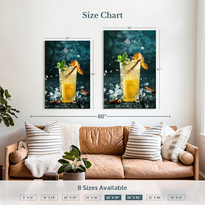 Yarlin, cocktail d'ananas, H 39 po x l 26 po