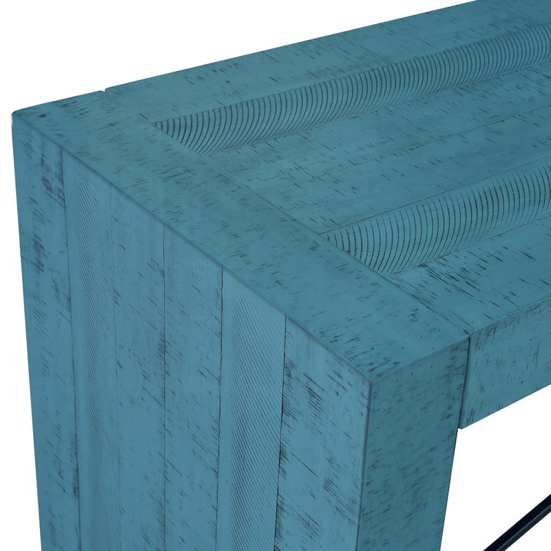 Console en bois, Bleu antique