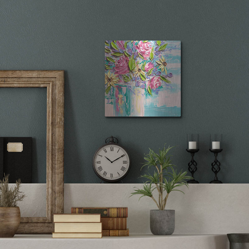 «Floral Bliss» par Estelle Grengs, H 12 po x l 12 po