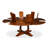 Extendable Walnut Round Solid Wood Dining Table-108207494