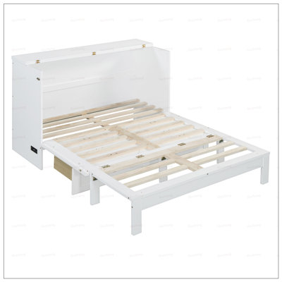 Lit escamotable peu encombrant avec rangement élégant et attrait moderne, pour petits appartements et pièces multifonctionnelles.