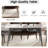 62.99" Modern Artificial Stone White Pandora Straight Edge Dark Grey Metal Leg Dining Table-Can Accommodate 6 People(Dining Table Only)-5840892