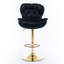 Anmar Swivel Upholstered Adjustable Height Bar Stool with Steel Frame-843830378