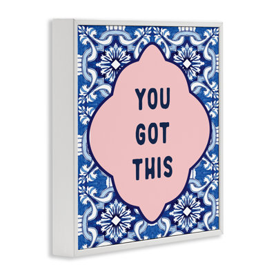 You Got This on Boho Framed Giclee, design by Lettered and Lined