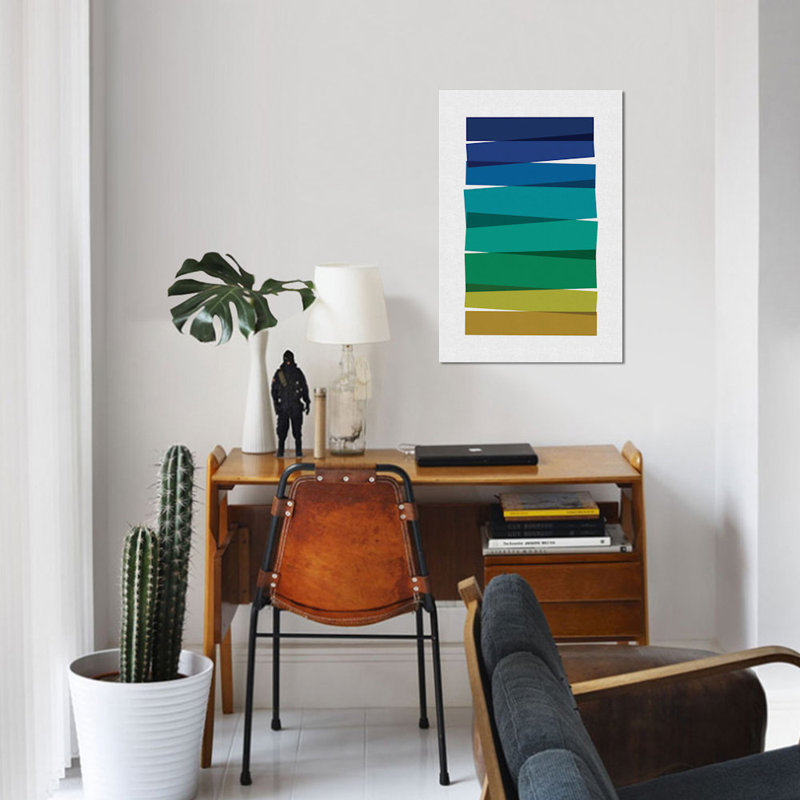 « rayures i », impression sur toile, H 12 po x l 8 po x P 0,75 po, Pas de tapis, Toile tendue