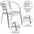 Nannie Heavy Duty Aluminum Commercial Indoor-Outdoor Restaurant Stack Chair with Triple Slat Back