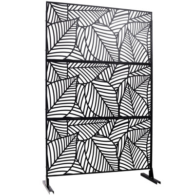 76" H48" W Privacy Fence Panels - Metal. For Outdoor Use. , Rustproof. Enhance Privacy. Simple Setup 76"48" Metal Screen Deck, Balcony, Patio. Weather-. Decorative. Easy Installation