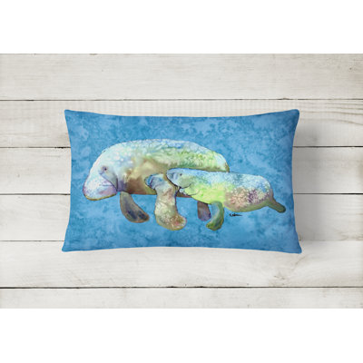 Manatee Indoor/Outdoor Throw Pillow