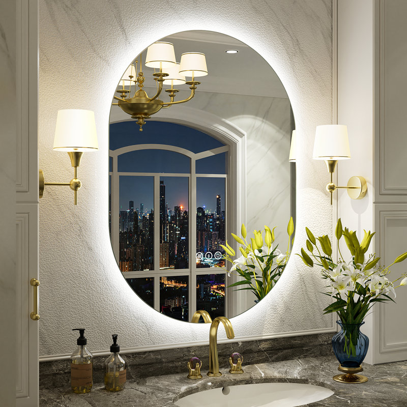 Aevar UL Certified LED Anti-Fog Tempered Glass Bathroom/Vanity Mirror with 3-Year Warranty, 28" x 20"