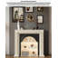 Armoire décorative française en bois massif de style crème arquée-428299594