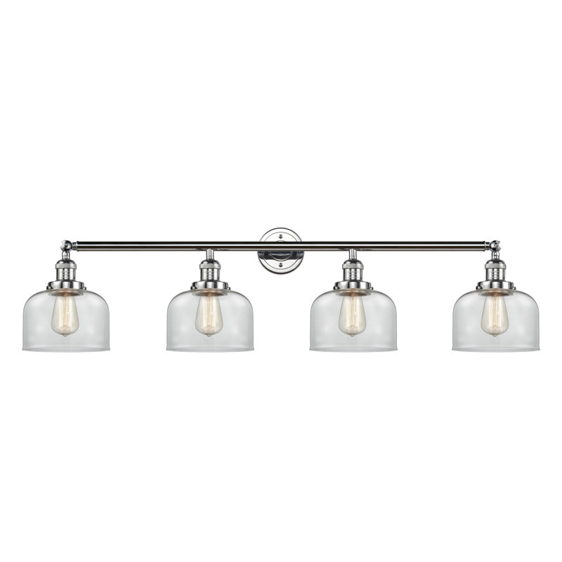 Luminaire de meuble-lavabo 4 lumières 44 po Bell, DEL, Clair, Chrome poli