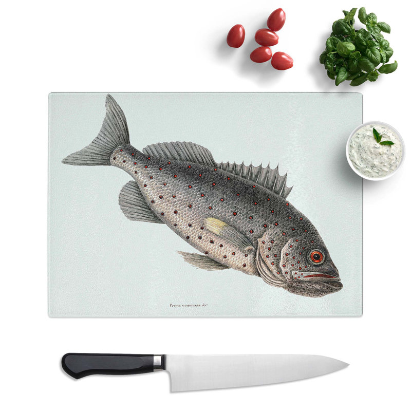 Tempered Glass Rockfish by Mark Catesby Chopping Board, 28.5 cm x 20 cm