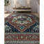Wool Oriental Area Rug in Rust/Blue/Beige