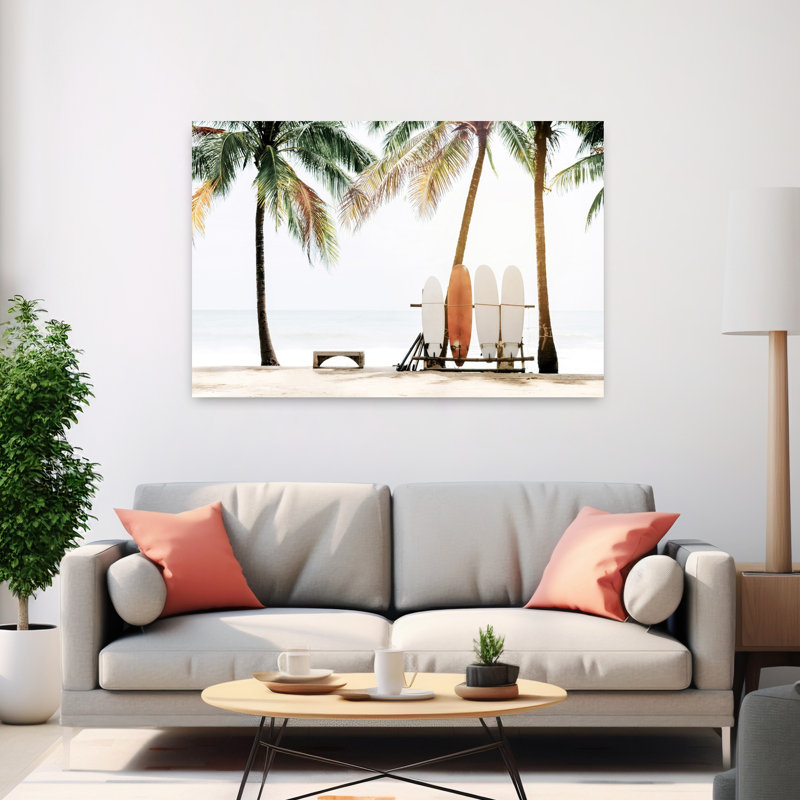 Hawaii Surfing 2, art mural contemporain, 40" H x 60" W