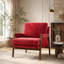 Fauteuil Mid-Century moderne en velours, orange-480683818