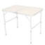 Lightweight Outdoor Camping Folding Table - Aluminium With 3 Adjustable Heights, Water- Top, Fixed Grip For Easy Carry, Ideal Barbecues Beige + Silver Gray Portable Surface, Transport, Suited Picnics
