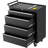 4 Compartment Tool Box with Drawers, Mobile Tool Cabinet with Key Lock for Garage Workshop-1060487493