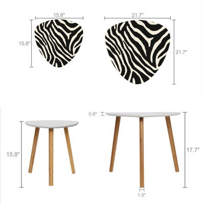 Ensemble de 2 tables basses gigognes Triangle